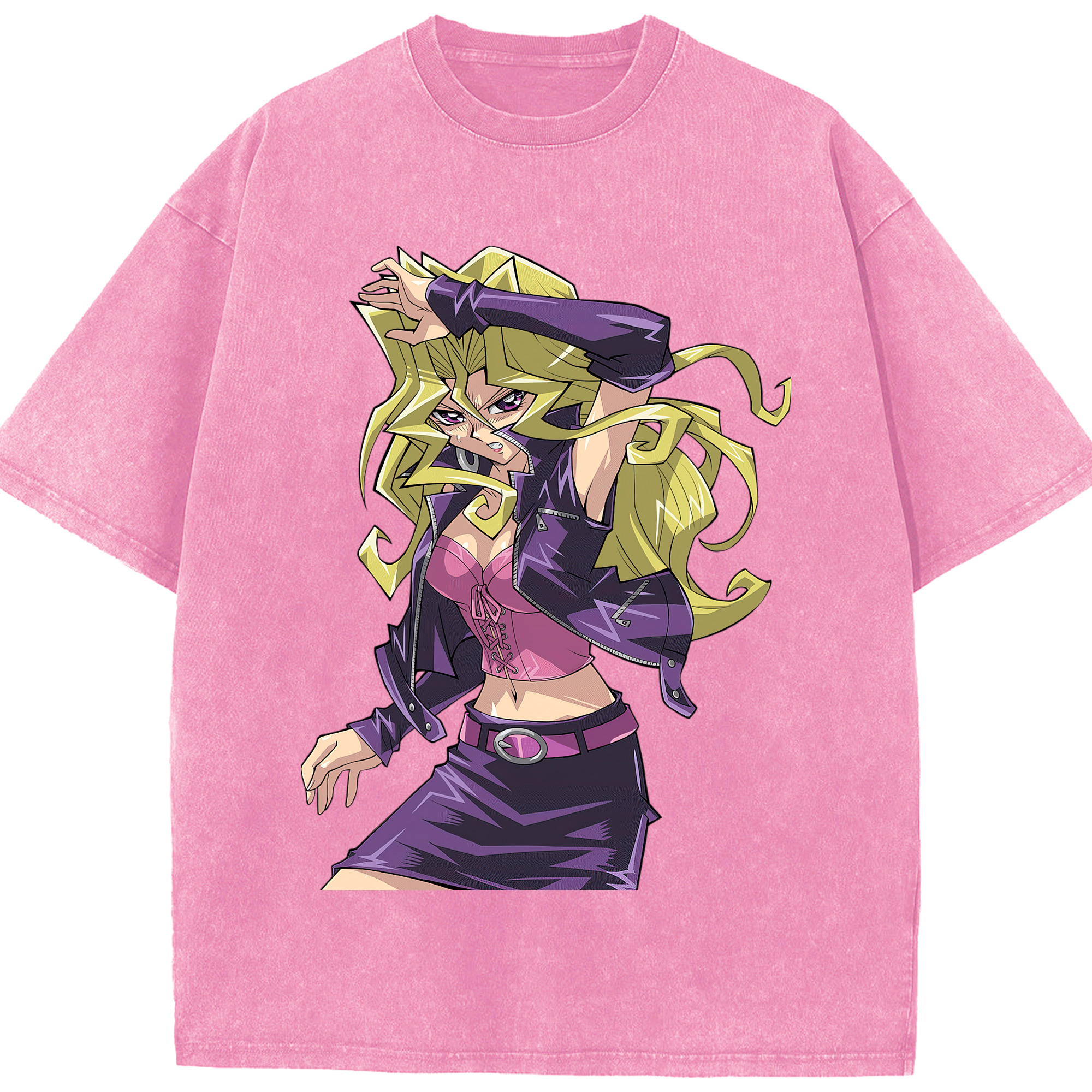 （画像用） 遊☆戯☆王 Yu-Gi-Oh! 綿100% ヴィンテージ風 半袖Tシャツ（フロントプリント）